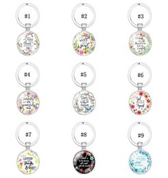 2019 Catholic Rose Scripture keychains For Women Men Christian Bible Glass charm Key chains Fashion religion Jewellery accessories4962108