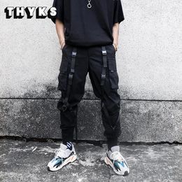 Men's Pants Outdoor Autumn Cargo Trend Vintage Casual Hiphop Side Pocket Loose Streetwear Male Pencil Trousers Joggers Men