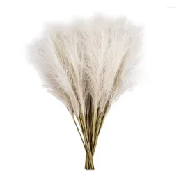 Decorative Flowers Boho Artificial Pampas Reed Decoration Faux Grass Fluffy Bulrush For Vase Filler Farmhouse Home