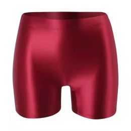 Glossy See Through Women Men Underwear Shorts Elastic Briefs Underpant Men's Boxer Panties