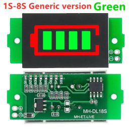 1S 2S 3S 4S 1-8S Single 3.7V Lithium Battery Capacity Indicator Module 4.2V Display Electric Vehicle Battery Power Tester Li-ion