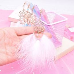 Gel Pen Kawaii Feather Pendant Neutral Pens for School Gift Writing Office Supplies Stationery Novelty Item Stationery Items