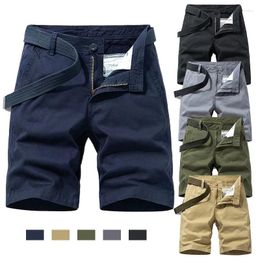 Men's Shorts 2024 Summer Men Cargo Cotton Casual Mens Pants Jogger Military Solid Straight