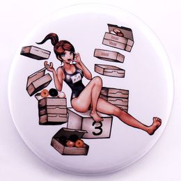 game sexy girl tinplate brooch Cute Anime Movies Games Hard Enamel Pins Collect Cartoon Brooch Backpack Hat Bag Collar Lapel Badges