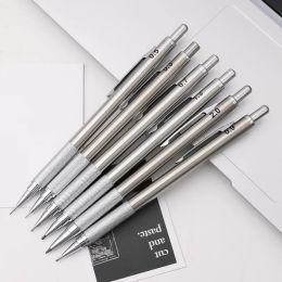 Metal Mechanical Pencil 0.3/0.5/0.7/0.9/1.3/2.0mm Art Drawing Automatic Pencil Replacement HB Leads Refills Home School Supplies