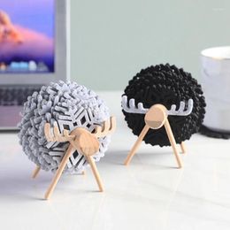 Table Mats Sheep Shape Coasters Anti Slip Cup Pads Insulated Round Felt Home Office Decor Durable Easy To Use