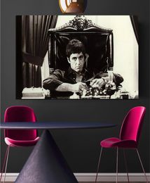 AL PACINO SCARFACE Movie Pop Art Poster Home Decor Faomous Canvas Oil Painting Black and White Wall Pictures Living Room Wall Deco4448281