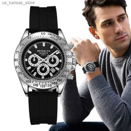 Wristwatches Hot Sales Fashion Men Brand es Luxury Men Sports Calendar Living Waterproof Living Waterproof Casual Sile Strap Clock240409