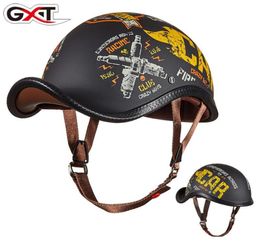 Motorcycle Helmets GXT Helmet Vintage Retro Half Motocross Capacete Open Face Casco Moto Motorbike Racing Riding5206011