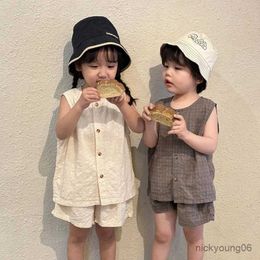 Clothing Sets MILANCEL Summer Kids Clothing Set Boys Vest And Shorts 2 Pcs Suit Casual Girls Clothes Set