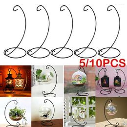 Decorative Plates 5/10pcs Metal Plant Hanging Stand Ornaments Holder Flower Hanger Wrought Display Bauble Iron Basket Christmas Shape