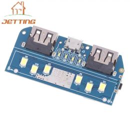 Type-C Dual USB 3.7V To 5V 2A Mobile Power Motherboard Phone Power Bank Circuit Board With LED Light DIY Accessories