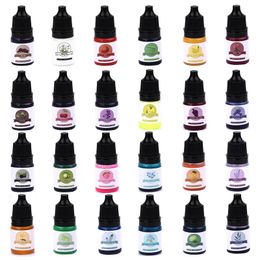 Epoxy Pigment 24 Colors 5ml Concentrated Oily Color Pigment Crystal Resin Candle Pigment Dye Colorant Jewelry Making Accessories