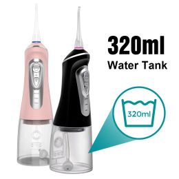 Oral Irrigator 9 mode Water Flosser Portable Dental Water Jet 320ML Water Tank Waterproof USB charging Teeth clean For Oral Care