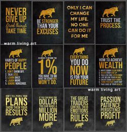 Motivational Quote Poster Stock Trading Buy The Fear Sell Greed Canvas Painting Posters Prints Wall Art Picture Home Decor