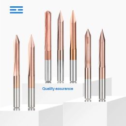 XCAN V Shape End Mill 3.175mm Shank Milling Cutter 20,30,45,60,90 Degrees 2 Flute Engraving Bit Router Bit CNC Carving Bit