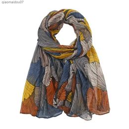 Shawls 2022 Fashion Womens Wear Brand Adhesive Scarf Large Petal Flower Hollow Headband Shawl and Wrap Female Founder Echarpe Designer 180 * 80cmL2404