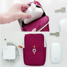 Digital USB Cable Gadget Organiser Travel Cable Bag Zipper Portable Power Bank Pouch Charger Wires Storage Bag