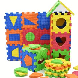 36/60Pcs Middle/small Environmentally Geometric Shape EVA Foam Puzzles Animal Play Mat Baby Toys Kids Newborn Educational Gift