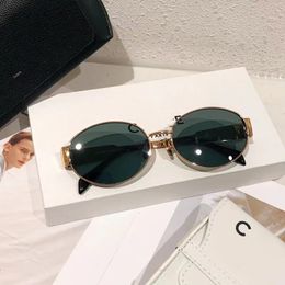 Designer Sonnenbrasss Retro Ovale Sonnenbrille für Frauen Männer trendige Sonnenbrillen Klassische Schatten UV400 Schutz 40235
