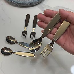 Dinnerware Sets Stainless Steel Fork And Spoon Set Children's Tableware Baby Complementary Training