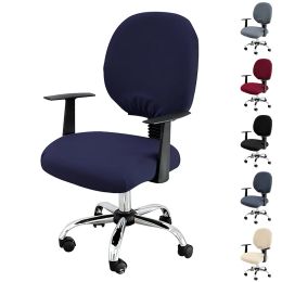 Office Chair Cover Anti-Dust Swivel Chair Slipcover Protector 310G Computer Desk Chair Covers Stretchable 1 Set