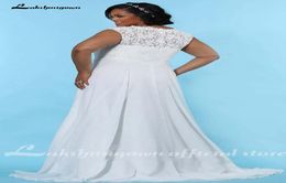 Plus Size Chiffon Wedding Dress 2020 Beach Wedding Elegant Mariage Bridal Dress Bohemian Wedding Gowns2283587