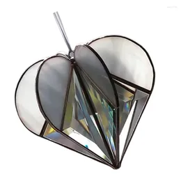 Window Stickers Multi-Sided Heart Suncatcher Colourful Decoration 3D Stained Glass Hanging Decor