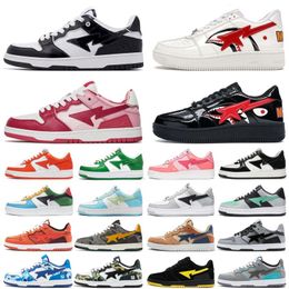 Designer low platform Running Shoes men women trainers sports sneakers Shark ABC Camo Pink Panda Patent Blue Grey Purple Shark White Black Gradient Orange Brown