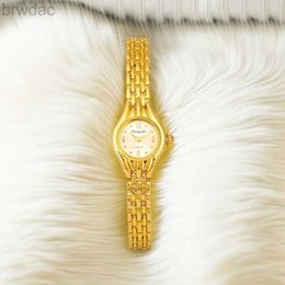 Damen Uhren Gold Uhr Frauen Luxus kleines Zifferblatt Ultra dünn wasserdichte Mode Quarz Lady Handgelenk Uhr Einfaches Freizeitarmband Montre Femme 240409