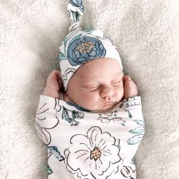 Baby Swaddles Newborn Swaddle Blanket Infant Sleep Sack Wrap Hat Set Newborn Babies Photography Props Accessories