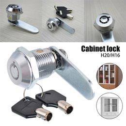 16-30mm Cam Lock Tongue Drawer Lock Filing Cabinet MailBox Drawer Cupboard Locker 2 Key Security Lock Furniture Hardware