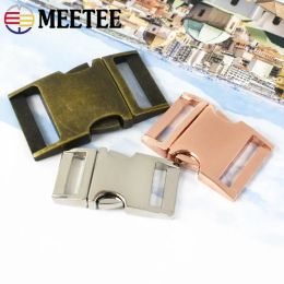 2Pcs Meetee 10/15/20/25mm Metal Quick Release Buckle Webbing Strap Backpack Bag Belt Side Clip Clasp DIY Hardware Accessories