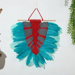 Tapestries Feather Tapestry Bohemian Hand-woven Wall Hanging Decoration Fabric Pendant Home