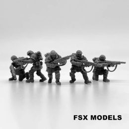 Shock Troops Squad Resin Model Kit 28mm Scale Miniature Tabletop War Gaming Unpainted Soldier Figures