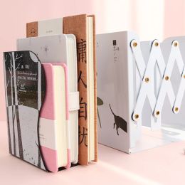 Creative metal Retractable bookend stand holder simple storage bookshelf table folding book block Student Gifts Stationery