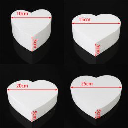 4/6/8/10 Inch Heart Shaped Polystyrene Styrofoam Sugar Craft Dummy Party DIY Practice Model Cake Foam Mold Kitchen Accessories