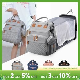 A Mummy Bag Usb New Foldable Mosquito Net Crib Mommy Bag Portable Baby Bed Bag Can Be Hung With Baby Stroller And Mother Bag