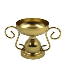 Candle Holders Golden Double Head Holder Desktop Tabletop Decoration