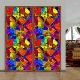 Window Stickers 2024 1M Square Metre Frosted Privacy Glass Film Adhesive Embossed Sticker Home Decor Mixed Colour