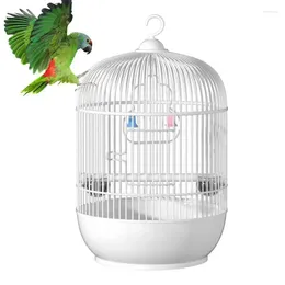 Other Bird Supplies Carrier Travel Cage Gauge Buddy For Birds Round Portable Parakeet Handrail Small