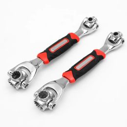 Universal Wrench Tool 52 in 1 360° Multifunctional 8 in 1 Twelve-Angle Socket Car Maintenance Magnetic Repair Hand Multi-tools