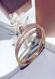 2019Popular brand S925 silver plated s Nail Bracelet double ring bracelet classic design trend fashion dance party couple luxury B5379995