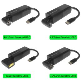 Adapter 65W USB C Converter USB Type C Male Plug Connector to 5.5*2.1 4.0*1.7 7.4*5.0 4.5*3.0mm Female Jack Power Adapter for Laptops