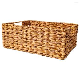 Storage Bottles Decorative Basket Woven Baskets Straight Body Rattan Convenient Desktop