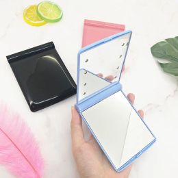 Women Small Vanity Makeup Mirrors with LED Light Handheld Foldable Double-sided Compact Pocket Hand Cosmetic Mirror Beauty Tools