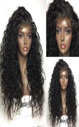 Human Hair Wig 150 Density Glueless Full Lace Brazilian Virgin Hair Wigs For Black Women Deep Wave Front Lace Wigs Baby Hair7856340