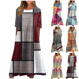 Casual Dresses Women Fashionable Skin-Friendly Bohemian Patchwork Loose Summer Clothes For Stylish And Fashion Design Vestidos