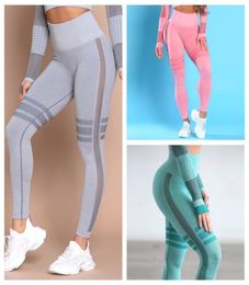 Women Yogo Leggings Long Pants Sets Breathable High Elasticity Trouser Patch work Girl Casual High Waist Yoga Pants5113522