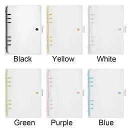 1PC A5A6 Binder Pockets Transparent PVC Loose-Leaf Notebook Cover Folder Notebook Binder File Storage Student Diary Planner